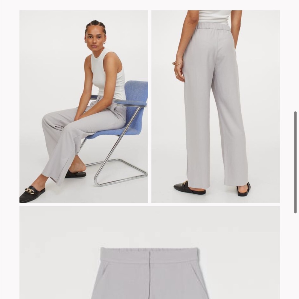 H&M wide slit hem pants